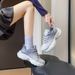 Ins Korean Style New Dad For Women 2025 Spring Student Sports Running Casual Shoes Thick Sole Height Increasing F8853_vogvips.com