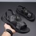 Top Layer Cowhide Men's Casual Beach Shoes Summer New Comfortable Dual-use Sandals Genuine Leather Versatile Outdoor_vogvips.com