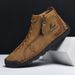 Men's Burst Martin Boots Large Size Zipper Men's Boots Outdoor Short Boots Casual Handmade Tooling Boots_vogvips.com
