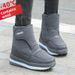 Yaen Northeat Snow Women Winter Thickened Fleece Warm Cotton Shoe For Middle-aged And Elderly Non-lip Mom Short_vogvips.com