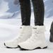 Northeast Winter Outdoor Snow Boots Women, Fleece-Lined, Thickened, Warm Cotton Shoes, Waterproof, Anti-Slip, Suitable_vogvips.com