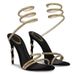 RC Rhinestone Snake-Shaped Wrap Hollow Stiletto Sandals Women Sexy European And American Style Open-Toe Ring High Heels_vogvips.com