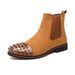 New Fashion Chelsea Boots Men's Brown Retro High-top Men's Boots European And American Fashion Boots British Gentleman Leather Boots_vogvips.com