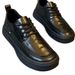 2025 Men's New Business Casual Board Round Head Fashionable British Versatile Breathable Soled Leather Shoes Formal_vogvips.com