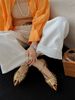 ZAROY Women Roman Summer Low Heel Ankle Strap Buckle Sandals Pointed Toe Hollowed Out T-strap Sandalias Сандали_vogvips.com