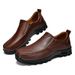 Men's Shoes Outdoor Big Head Leather Shoes Tooling Casual Shoes Low Top Cover Foot Surface Large Size Loafers Dad Shoes_vogvips.com