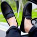Four Seasons New Layer Lazy Small Feet Men's Casual Soft Top Leather Bean Driving Shoes_vogvips.com
