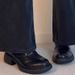 Vintage British Style Round Toe Martin With Velcro, Sports Tire Sole, Chunky Heel, 5cm Height Increase, Short Boots For_vogvips.com