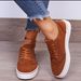 Women's New Women's Thick Soled Casual Shoes Large Size Lace Up Travel Shoes Fashionable Sports Shoes_vogvips.com