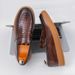 New Fashion Genuine Leather Retro Business Men's Casual Shoes Black Daily Office Loafers One-step Driving Party Dress Wedding Men's Shoes_vogvips.com