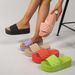 Gingham Platform Sandals For Women Summer Beach Togs_vogvips.com