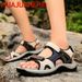 New Summer Leather Women's Fashion Design Breathable Casual Shoes Women Outdoor Beach Flat Sandals Big Size 42_vogvips.com