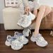 2026 Summer Women's Chunky Sneakers, Thick-Soled Mesh, Lightweight, Height-Increasing, Leg-Lengthening, Versatile Casual_vogvips.com