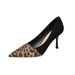 Leopard Print Pointed-toe High-heeled 2025 New Model, Stiletto Heel, Sexy And Elegant French-style Closed-toe Women's_vogvips.com
