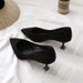 Fashionable Suede Pointed-toe Stiletto High-heeled Women, New Black Shallow-cut Single Shoes For Autumn And Winter 2025,_vogvips.com