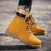 New Leather Spring Men's Shoes High-top Men's Heightening Tooling Martin Boots_vogvips.com