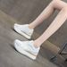 Platform Sports Forrest Gump Shoes Women's Ankola Red Round Head Color Matching Casual Dad Shoes_vogvips.com