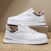 Men's Leather Casual Skate Shoes Thick Platform Sole Lightweight Wear-resistant White Trendy Sneakers Sporty Fashion Versatile_vogvips.com