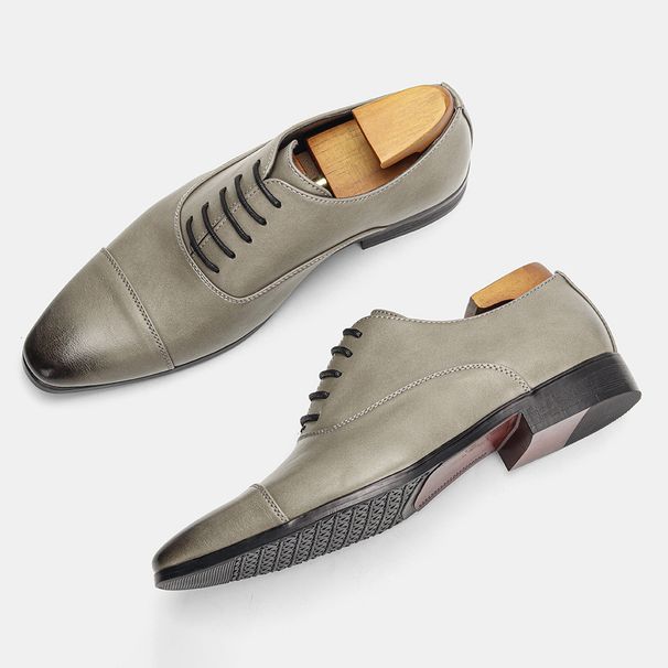 High End Pointed Oxford For Men's Business Comfortable And Classic British Leather Shoes, Color Polished Formal Shoes_vogvips.com