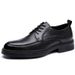 2025 Spring Breathable British Business Casual Dress Leather Men's Korean Black Wedding Shoes_vogvips.com