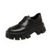 New Thick Platform Shoes Thick Soles And Fleece Small Leather Loafers_vogvips.com
