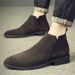 Martin Boots Men's High-top Shoes Medium-top Short Boots Outdoor Men's Boots Heightening Medium Tube Chelsea Boots Men_vogvips.com
