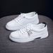 2025 New Spring Versatile Korean Style Fashion Single Student Non-Slip White Shoes Women Soft Sole Ins Trendy Sneakers_vogvips.com