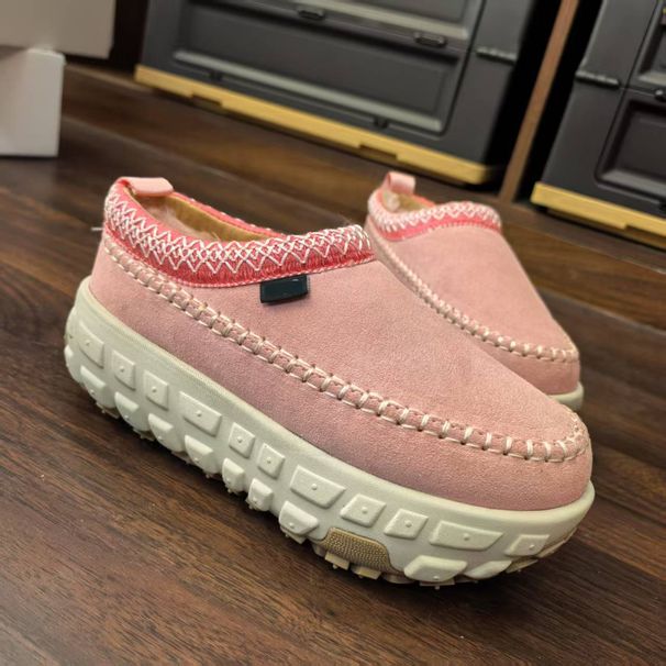 2025 New Winter Warm Anti-snow Boots For Women, Retro Style, Platform Tire Sole, Slip-on Lazy Cotton Shoes_vogvips.com