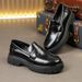 Large Men's Toe Shoes, Pointed Leather Shoes, Thick Soled Formal Wear, Business Casual Shoes, Loafers, Versatile Men's Shoes For The Workplace_vogvips.com