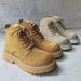 2025 Autumn Winter Men's Martin Thick Sole Height Increasing Genuine Leather Ankle Yellow Outdoor Hiking Work Boots_vogvips.com