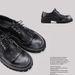 ShoeVault Men's And Women's Vintage Distressed Thick Sole Derby Shoes, Flame Pattern Casual Leather Shoes For Men, Office Wear_vogvips.com