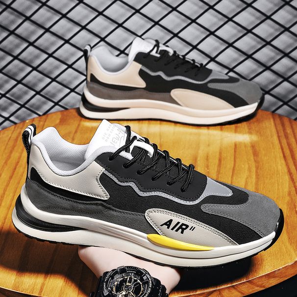 Canvas Men's Spring And Summer Breathable New Casual Thick-soled Travel Sports Running All-match Dad Fashion Shoes_vogvips.com