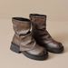 The New Maillard Pleated Trouser Boots For Women In The Autumn Of 2025.1 With Thick Soles_vogvips.com