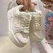 Fashion Sneakers Small White Jogging Women Synthetic PU Splicing Thick Sole Breathable Non Slip Wear Resistant_vogvips.com