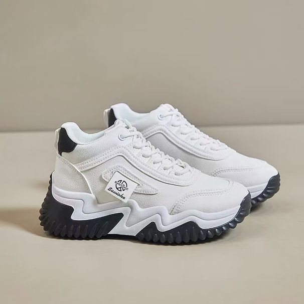 Sports Shoes For Women In Autumn 2025, New Thick Soled Versatile Dad Shoes, Anti Slip Soft Soled Casual Running Shoes, White Shoes_vogvips.com