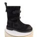 Sheepskin Version ~ Distressed Belt Buckle Western Cowboy Slimming Short Women's Melad Martin Motorcycle Boots_vogvips.com