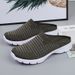 Summer Women's Sports Slippers, Lazy Mesh Surface, Breathable Half Trailer, Casual Walking Shoes, Large 628 84B_vogvips.com