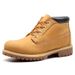 European Warm Series Dongwu Shoe Factory Men's Outdoor 23061 Yellow Martin Women's Shoes Mid-top Work Boots Cowhide_vogvips.com