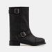 HOWUS Women Martin Ins Genuine Leather Flat Korean Low Heel Long Cowhide Short Boots_vogvips.com