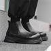 Martin Boots Spring Mid-help Retro Thick-soled High-end Tooling Chelsea Boots Short Boots_vogvips.com