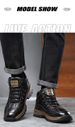 Wool Snow Cotton Shoes, Thickened Winter Shoes, Men's Shoes, Leather Shoes, New Winter Style_vogvips.com