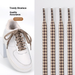 Houndstooth Canvas Sneakers – Classic Black & White Slip-On Flats With Striped Laces (Unisex, All-Season, 5 Lengths)_vogvips.com
