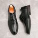 New Black And White Color-block Carved Brick Men's Shoes For Men's Business Leather British Derby Shoes Pointed Toe Banquet Wedding Leather Shoes_vogvips.com