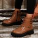 Plus-size Retro Martin Boots For Women, 2025 New Autumn/winter Style, European/American Fashion, Motorcycle Boots, Snow Boots_vogvips.com