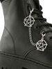 Grunge Punk Gothic Stylish Spider Charm Shoe Accessory Fall, Halloween_vogvips.com