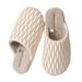 Simple Pleated Cotton Slippers, New Season, High-end Indoor Home Waterproof And Plush Warm Feeling_vogvips.com