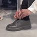 Translation: Men's Shoes For Spring And Summer - Casual Shoes, Height Increasing Chef Shoes, Black Work Shoes, Korean Style Martin Shoes For Men._vogvips.com