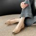 Patent Leather Shallow Mouth Heighten Single Shoes Female Spring And Summer Pointed Metal Flat Commuting All Fashion Small Leather Shoes_vogvips.com