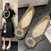 French-style Elegant Women's Flat Shoes, 2026 Spring And Autumn New Model, Square-toed Shallow Fairy Loafers, Soft-soled_vogvips.com