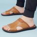 Summer Casual Leather Outdoor Flat Designer Fashion Soft Bottom Lightweight Sandals For Men Comfy Beach Shoes_vogvips.com